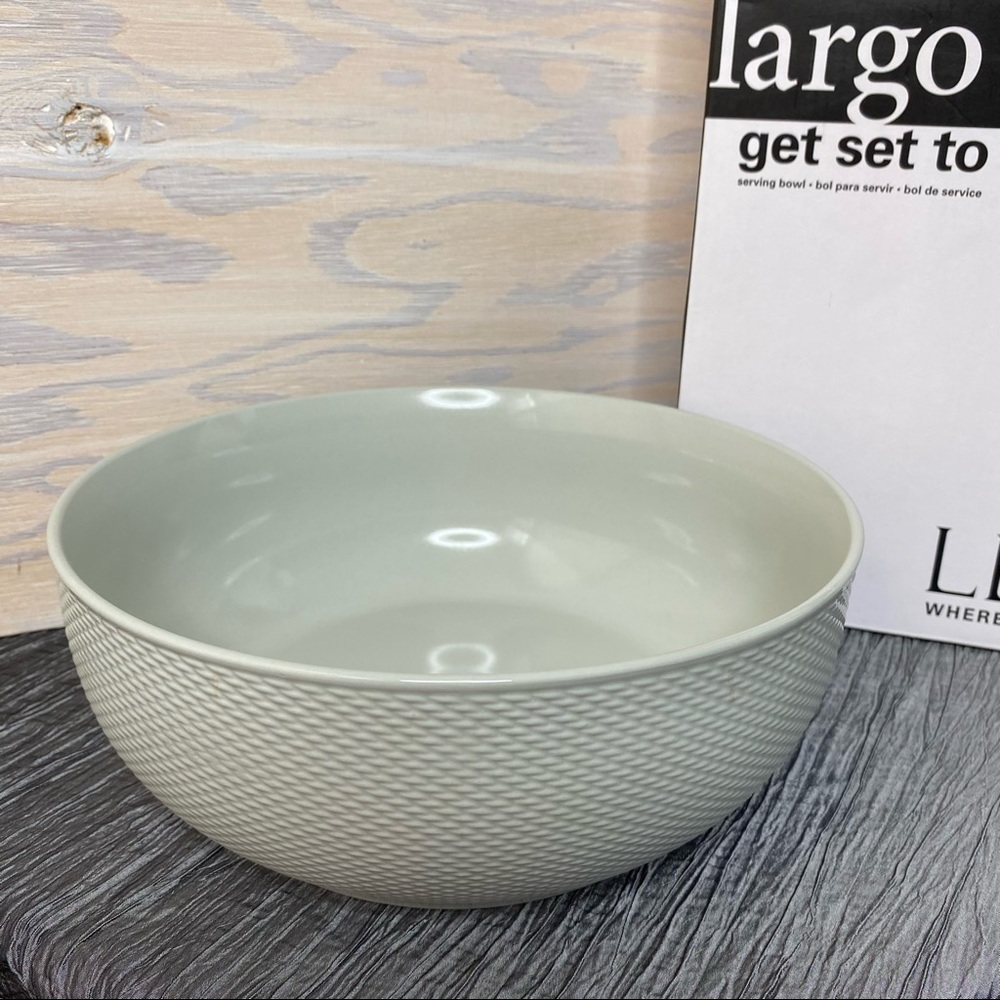 lenox largo sea grass serving bowl, NWT